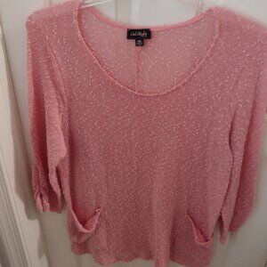 Women's 2X nubby sweater with pockets - Cal Style